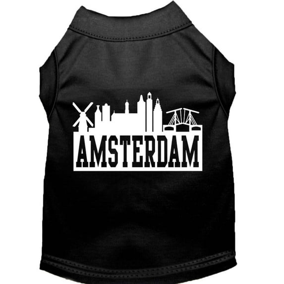 Pet Dog Cat Shirt Screen Printed, "Amsterdam Skyline"