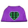 thumbnail image 1 of Pet Dog  Cat Shirt Screen Printed, "Argyle Heart Emerald Green", 1 of 8
