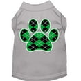thumbnail image 1 of Pet Dog  Cat Shirt Screen Printed, "Argyle Paw Emerald Green", 1 of 8