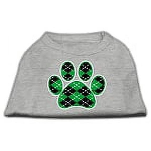 Argyle Paw Green Screen Print Shirt Grey XXXL (20)