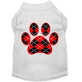 thumbnail image 1 of Argyle Paw Red Screen Print Shirt White L (14), 1 of 6