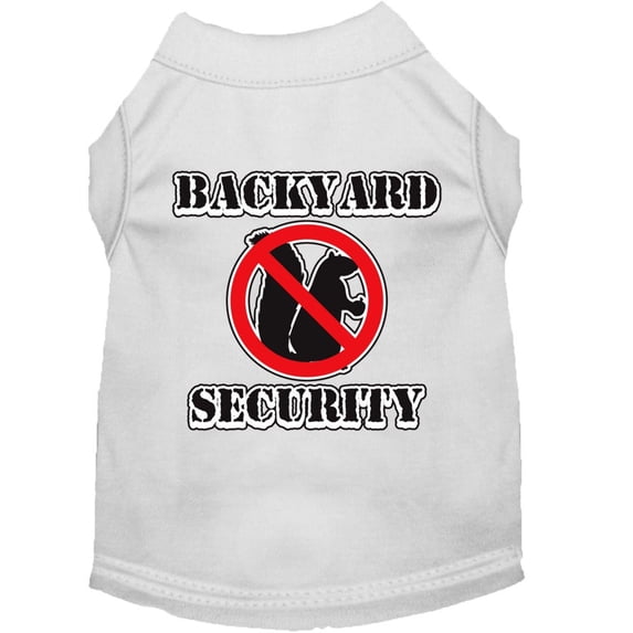Pet Dog Cat Shirt Screen Printed, "Backyard Security"