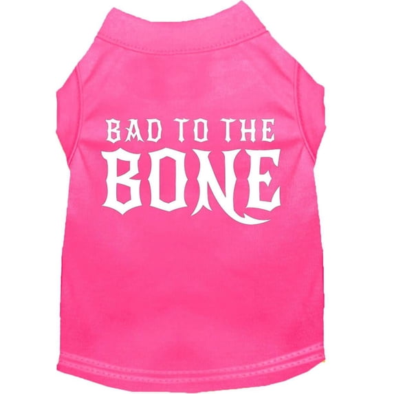Pet Dog Cat Shirt Screen Printed, "Bad To The Bone"