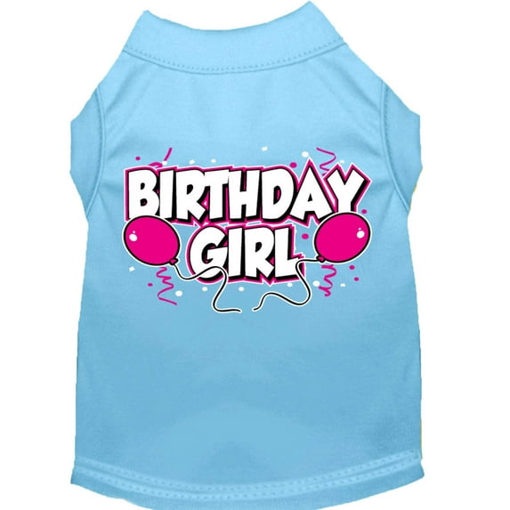 Pet Dog Cat Shirt Screen Printed, "Birthday Girl"
