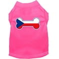 thumbnail image 1 of Bone Shaped Czech Republic Flag Screen Print Shirts Bright Pink XXXL(20), 1 of 10