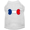 thumbnail image 1 of Pet Dog  Cat Shirt Screen Printed, "Bone Flag France", 1 of 11