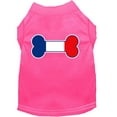 thumbnail image 1 of Pet Dog  Cat Shirt Screen Printed, "Bone Flag France", 1 of 11