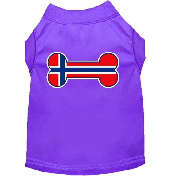 Pet Dog Cat Shirt Screen Printed, "Bone Flag Norway"
