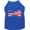thumbnail image 1 of Pet Dog  Cat Shirt Screen Printed, "Bone Shaped American Flag", 1 of 10