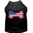 thumbnail image 1 of Pet Dog  Cat Shirt Screen Printed, "Bone Shaped American Flag", 1 of 10