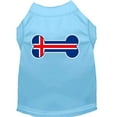 thumbnail image 1 of Pet Dog  Cat Shirt Screen Printed, "Bone Shaped Iceland Flag", 1 of 10