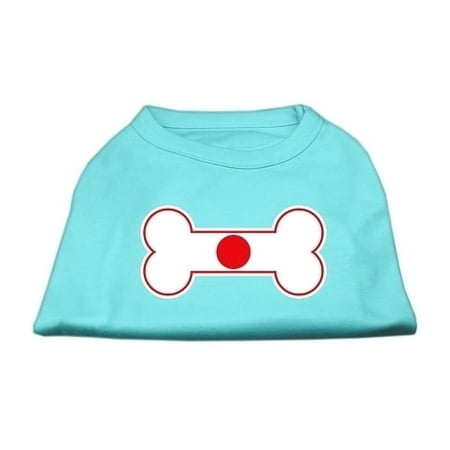Pet Dog Cat Shirt Screen Printed, "Bone Shaped Japan Flag"