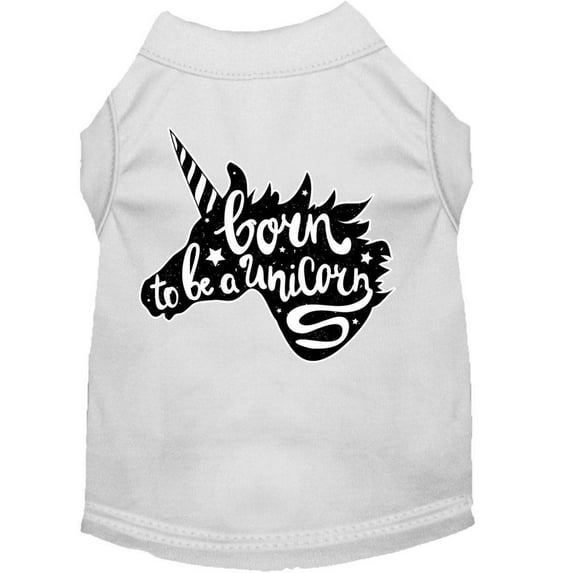 Pet Dog Cat Shirt Screen Printed, "Born To Be A Unicorn"