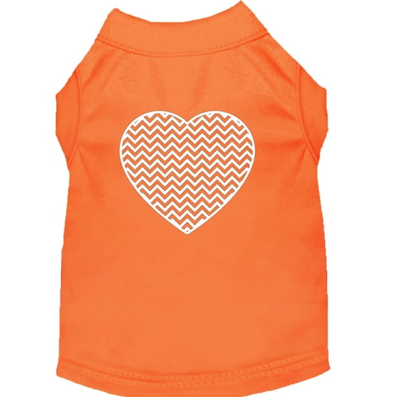 Pet Dog Cat Shirt Screen Printed, "Chevron Heart"