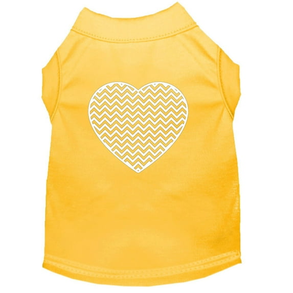 Pet Dog Cat Shirt Screen Printed, "Chevron Heart"