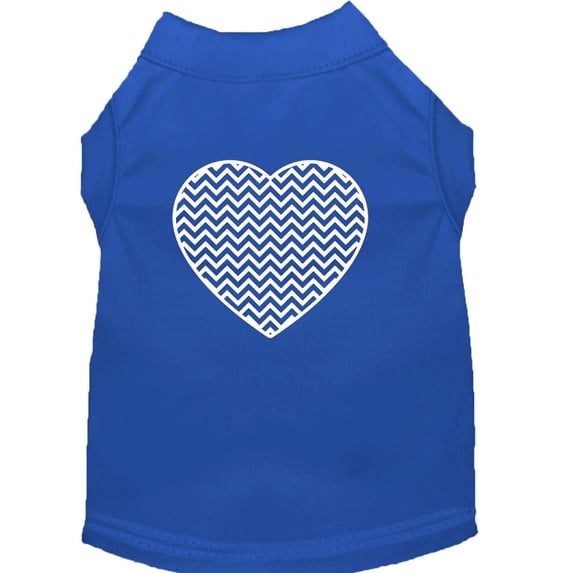 Pet Dog Cat Shirt Screen Printed, "Chevron Heart"
