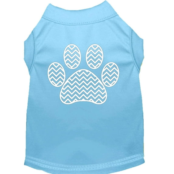 Pet Dog Cat Shirt Screen Printed, "Chevron Paw"