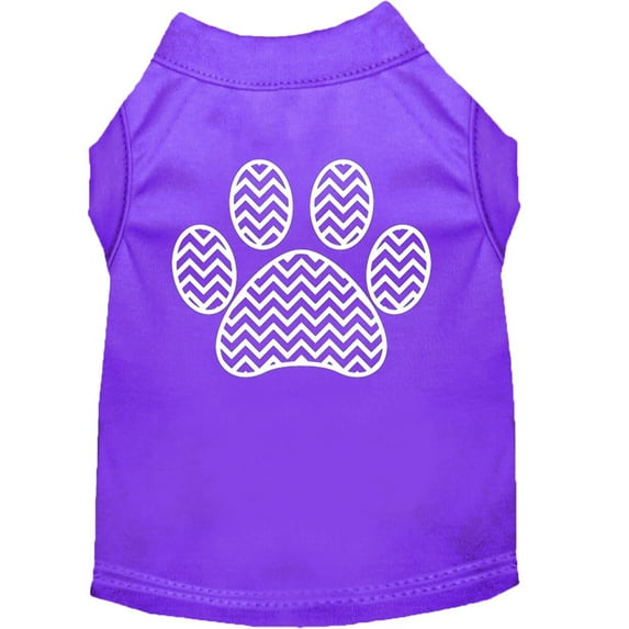 Pet Dog Cat Shirt Screen Printed, "Chevron Paw"