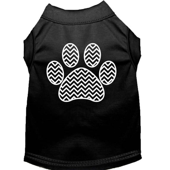 Pet Dog Cat Shirt Screen Printed, "Chevron Paw"