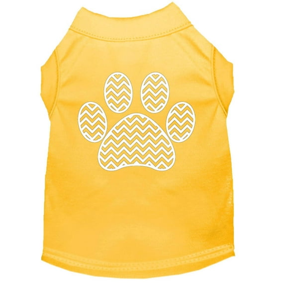 Pet Dog Cat Shirt Screen Printed, "Chevron Paw"