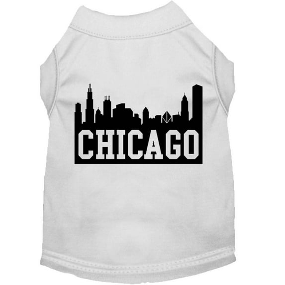 Pet Dog Cat Shirt Screen Printed, "Chicago Skyline"