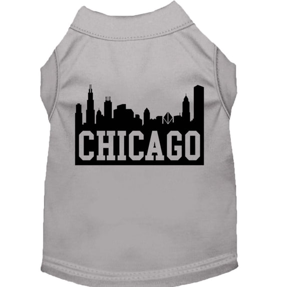 Pet Dog Cat Shirt Screen Printed, "Chicago Skyline"