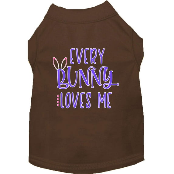 Pet Dog Cat Shirt Screen Printed, "Every Bunny Loves Me"