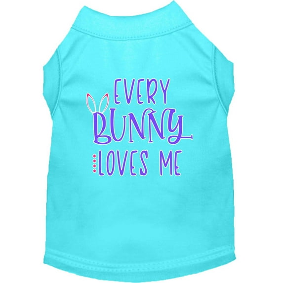 Pet Dog Cat Shirt Screen Printed, "Every Bunny Loves Me"