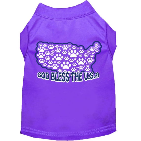 God Bless USA Screen Print Shirts Purple M (12)