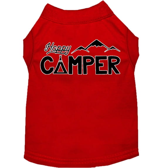 Pet Dog Cat Shirt Screen Printed, "Happy Camper"