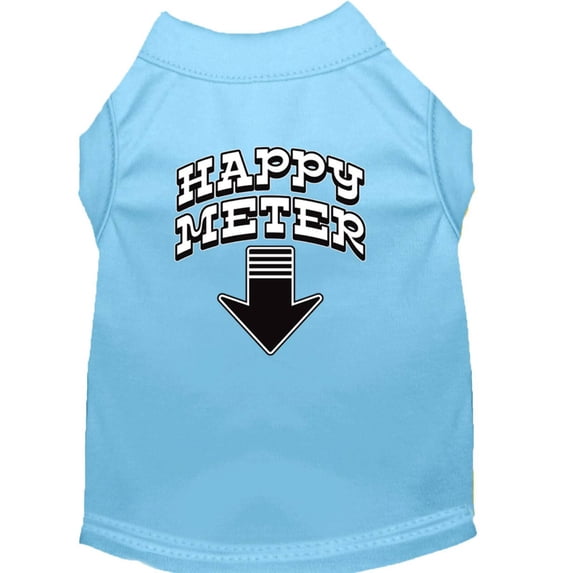 Happy Meter Screen Printed Dog Shirt Baby Blue XS (8)