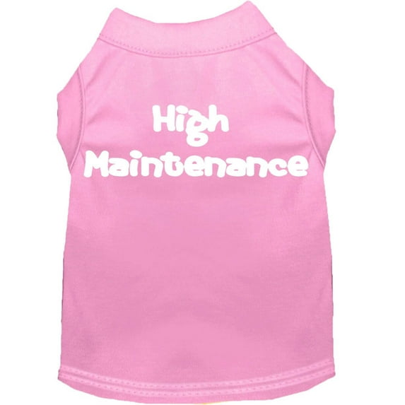 Pet Dog Cat Shirt Screen Printed, "High Maintenance"