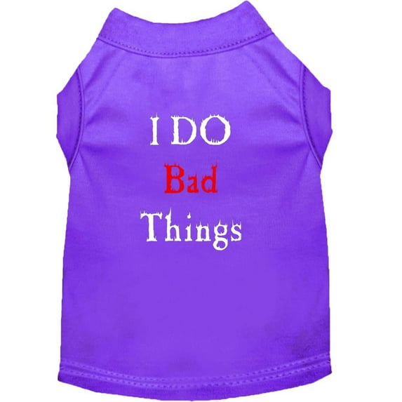 I Do Bad Things Screen Print Shirts Purple XS (8)