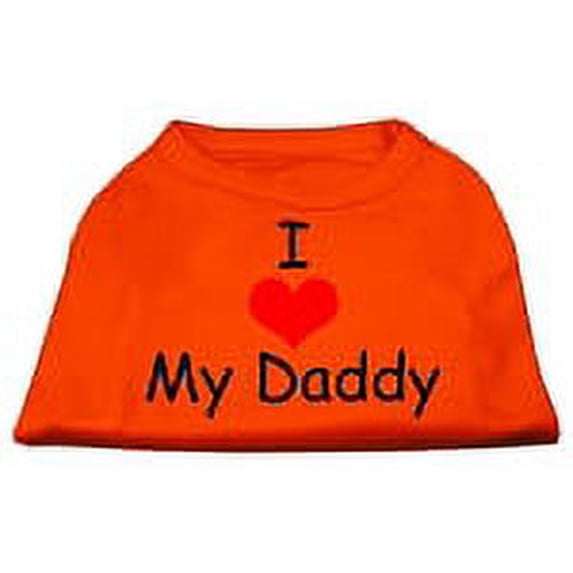 I Love My Daddy Screen Print Shirts Orange XS (8)