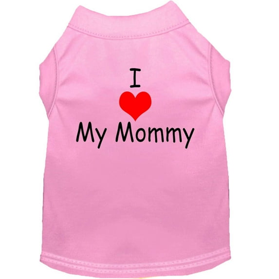 I Love My Mommy Screen Print Shirts Pink XL (16)