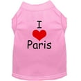 thumbnail image 1 of Pet Dog  Cat Shirt Screen Printed, "I Love Paris", 1 of 6