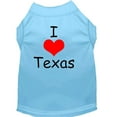 thumbnail image 1 of Pet Dog  Cat Shirt Screen Printed, "I Love Texas", 1 of 9