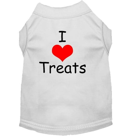 Pet Dog Cat Shirt Screen Printed, "I Love Treats"