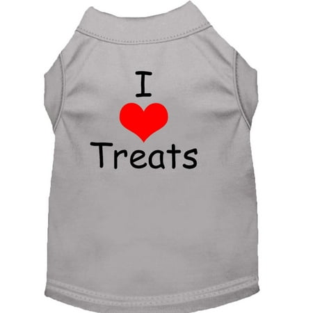 Pet Dog Cat Shirt Screen Printed, "I Love Treats"