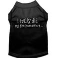thumbnail image 1 of Pet Dog  Cat Shirt Screen Printed, "I Really Did Eat The Homework", 1 of 10