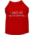 thumbnail image 1 of Pet Dog  Cat Shirt Screen Printed, "I Really Did Eat The Homework", 1 of 10