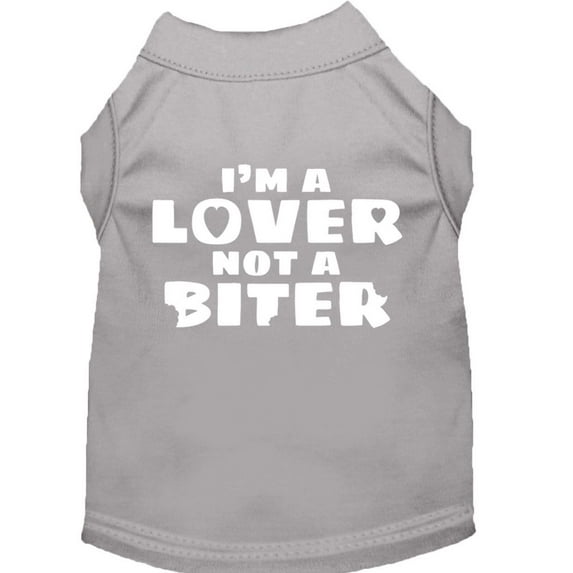 Pet Dog Cat Shirt Screen Printed, "I'm A Lover, Not A Biter"