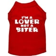 thumbnail image 1 of Pet Dog  Cat Shirt Screen Printed, "I'm A Lover, Not A Biter", 1 of 10