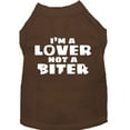 thumbnail image 1 of I'm a Lover not a Biter Screen Printed Dog Shirt Brown Sm (10), 1 of 11