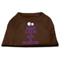 thumbnail image 1 of Pet Dog  Cat Shirt Screen Printed, "Keep Calm I'm Not A Monster", 1 of 11