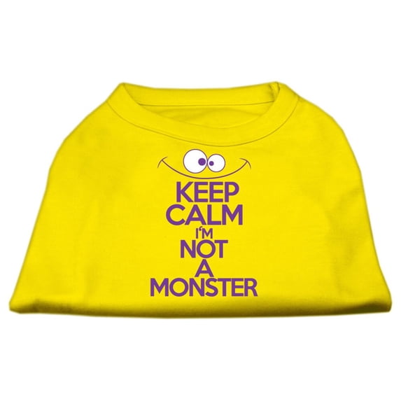 Pet Dog Cat Shirt Screen Printed, "Keep Calm I'm Not A Monster"
