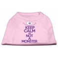 thumbnail image 1 of Pet Dog  Cat Shirt Screen Printed, "Keep Calm I'm Not A Monster", 1 of 10