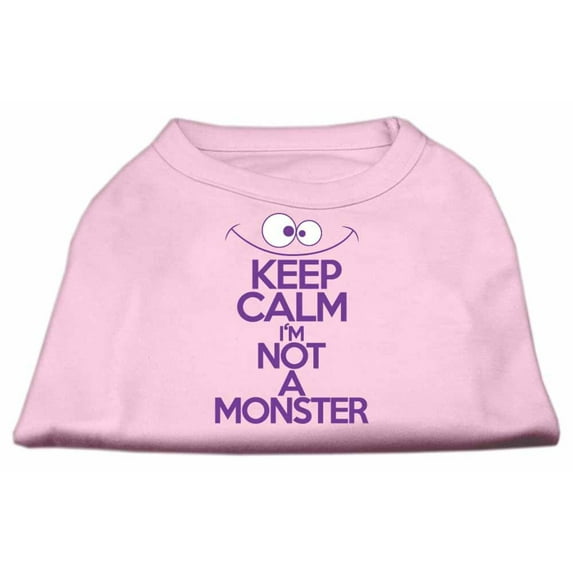 Pet Dog Cat Shirt Screen Printed, "Keep Calm I'm Not A Monster"