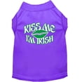 thumbnail image 1 of Kiss Me I'm Irish Screen Print Shirt Purple XXL (18), 1 of 10