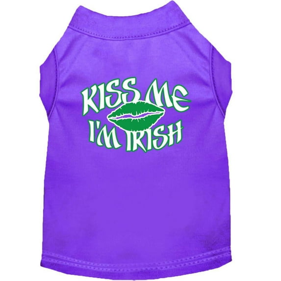 Pet Dog Cat Shirt Screen Printed, "Kiss Me I'm Irish"